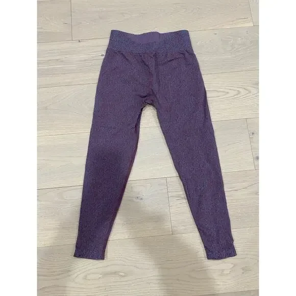 Gymshark Marl Seamless Leggings Plum Pink - Picture 2 of 4